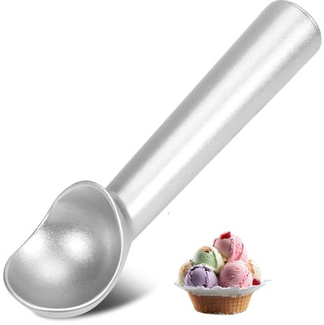 Ice Cream Scoop 7inches Nonstick Anti-Freeze Aluminum Scooper Spoon, Easy Clean, for Gelato, Cookie Dough, Sorbet, Almond
