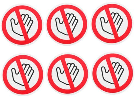 BESTonZON Adesivi Di Avvertimento Sicurezza Non Toccare 6 Pezzi 30mm Adesivo Vinile Resistente Per Ragazzo Ragazza Casa Scuola Macchinari