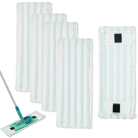 TXErfolg 5 Stück Wischmopp Bezug für Leifheit Clean Twist M Ergo Micro Duo, 38x15cm Bodenwischer Ersatzbezug für Leifheit Wischmopp, Mikrofaser Bodenwischer Ersatzzubehör für alle Böden