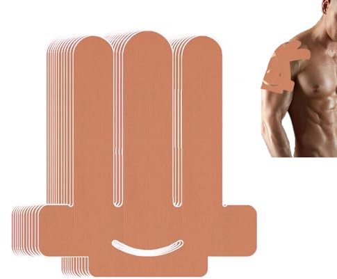 ANAMPION Bandes de Kinésiologie pour Épaule,12PCS Impermeable Rubans Épaule pour Soulagement de La Douleur,Coton Kinesio Tape,Durable Bande Épaulière pour Les Sports (Couleur de peau, 12 PCS)