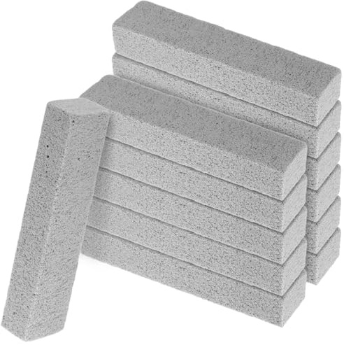 QWORK® 12 Pack Pumice Stone for Toilet Cleaning, Deep Cleaning Stone, for Kitchen, Grill, Bathroom, Toilet, Foot Care, Pool