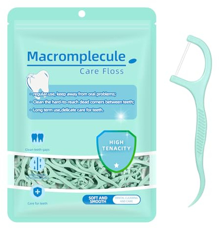 300 Minz Zahnseide Stick mit Zwei Fäden, Zahnseide für die Zahnpflege – Dental floss zum Entfernen von Plaque und Speiseresten