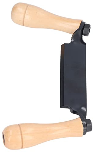 Smandy Couteau à Tirage Droit, Lames en Acier Tungstène, Manche en Bois Confortable, Outil Parfait pour les Professionnels et les Amateurs de Bricolage dans le Travail du Bois (Bûche en acier au
