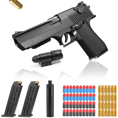 Pistola Giocattolo,Giocattolo Pistole,Blaster in Schiuma,Pistole Giocattolos di Schiuma Blaster a Proiettile Morbido,Soft Bullet Toy Gun,Regali di Compleanno per 14+