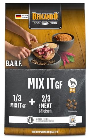 BELCANDO Mix It GF [3 kg] Complément | Nourriture sèche pour Chiens pour compléter l'alimentation à Base de Viande Crue & Barf | Complément Alimentaire pour Chiens