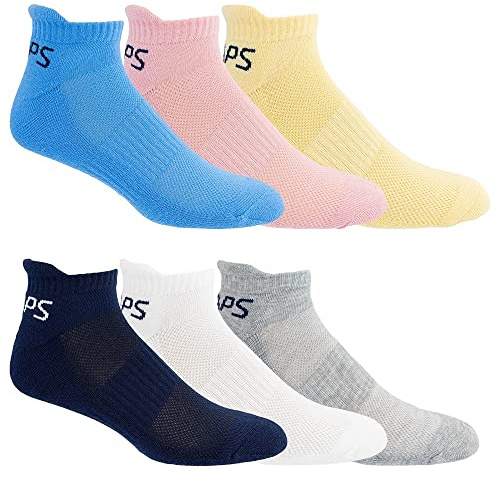 CHAPS Chaussettes basses avec logo arrière pour homme, blanc, 37-46, Blanc assorti.