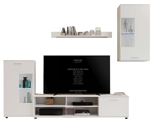 Miroytengo Mueble De Salón En Color Blanco Mate 230x38,3 cm Moderno