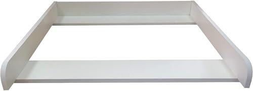 AVANTI TRENDSTORE - Sophie Wickelaufsatz aus weiß laminiertem Holz für die IKEA Malm Kommode LAP Maße ca. 80x9,6x76,3cm