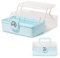SYLANDO 27,5 cm Aufbewahrungsbox mit fächern, Sortierboxen, Nähkasten, Bastelkoffer leer, Medicine Organizer Box, Angelkoffer, Aufbewahrung for Kleinteile, Haargummi (Blau)
