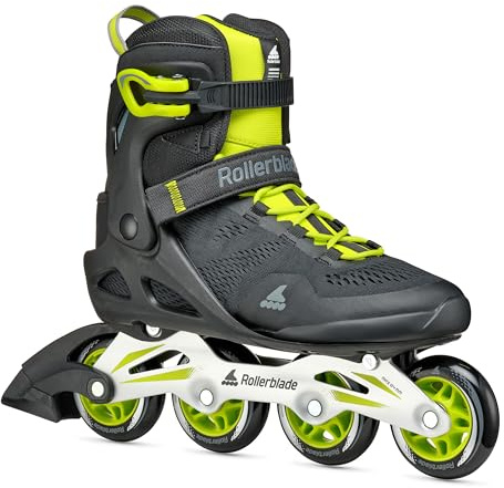 Rollerblade Macroblade 80 Men's Adult Fitness Inline Skate, Lime and Black, Performance Inline Skates