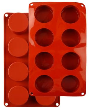 Tabanzhe 8 Cup Muffin Tray-Deep and Large Non-Stick Cupcake Molds Silicone Reusable Baking Pan Case for Making Egg Muffin Cupcake Quiches Tart Yorkshire Pudding Desserts