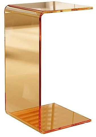 Tavolo da spuntino rettangolare in acrilico trasparente nordico, moderno, minimalista, per piccoli spazi in soggiorno, design luminoso