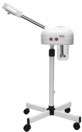 MIIWWOWO Vaporizador facial 2 en 1, limpiador de poros, vaporizador facial con boquilla giratoria, vaporizador facial para limpiar la piel, sauna facial, 220 V