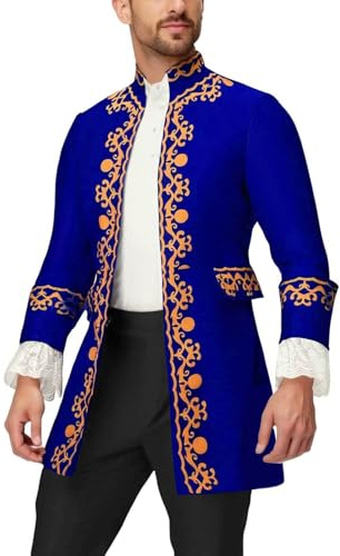 Costume de prince pour homme, manteau noble pour homme, broderie gothique, veste médiévale, blazer, prince royal, vêtements steampunk, frack, Halloween, fête à thème, carnaval, cosplay