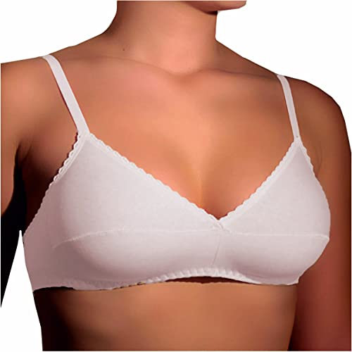 GIOS Reggiseno Cotone Art. 145 (TG. 4 CIRCONF. Sottoseno 78/82, Bianco)