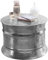 Wohnling Couchtisch 62x41x62cm Aluminium Silber Beistelltisch orientalisch rund | Flacher Hammerschlag Sofatisch Metall | Design Wohnzimmertisch modern | Loungetisch indisch Stubentisch klein