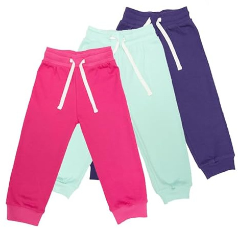 Lovjoy Pantalones Jogger bebés niñas/Pantalones Informales / 100% algodón, Suaves y cómodos (3, 18-24 Meses)