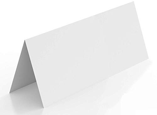 SellerRocket 100 Stück Tischkarten blanko | als Platzkarten, Namenskarten, Tischreservierung, Hochzeit, als Hinweisschild