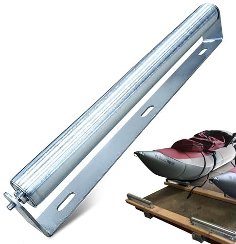 Ultimation Heavy Duty 15″ Galvanized Steel Roller Set- 1.9″ Diameter Conveyor Roller and Bracket for DIY Roller Stands & Conveyors, 250lb Load Capacity, Spring-Loaded Design & Convenient Removability