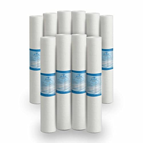 Bellerofonte Filtro Sedimenti 20 Pollici 5 Micron. Elimina Sabbia, Fango, Particelle di ruggine e impurità sospese fino a 5 Micron in Polipropilene 10 PZ