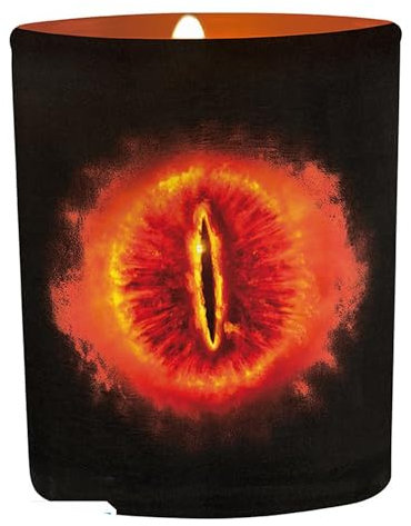 Abystyle ABYHOM003 Herr der Ringe Kerze Sauron mit Wachsglas in Geschenkbox, Schwarz/Rot