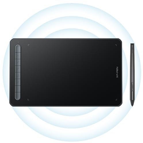 XPPen Deco MW Tableta Gráfica Dibujo Digital 8x5 Pulgadas, Tableta Digitalizadora Inalámbrica con Bluetooth 5.0, Dura más de 10 Horas sin Cables, Compatible con ibisPaint(iOS), Negro