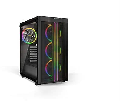 be quiet! Pure Base 500 FX Black PC-Gehäuse, 4X Light Wings PWM Lüfter, ARGB-PWM-Hub, Radiatoren bis zu 360mm, Temperglas Seitenteil
