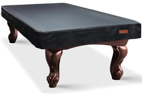 K-Musculo Funda para mesa de billar de cuero sintético resistente, impermeable y resistente al desgarro, 6.5 pies (negro, 6.5 pies)