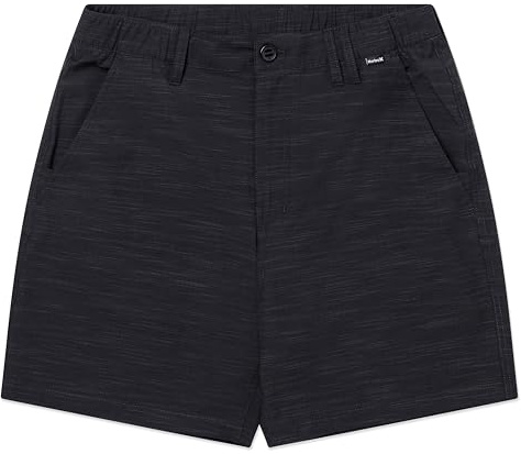 Hurley Phantom Slub 3/4 Waistband 18 - Pantaloncini Bermuda Uomo, Nero,