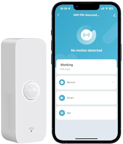 WIFI Motion Sensor: Smart Motion Sensor with App Notifications, Wireless Contact Sensor for Smart Home Automation, Works with Alexa Echo (1 Piece)