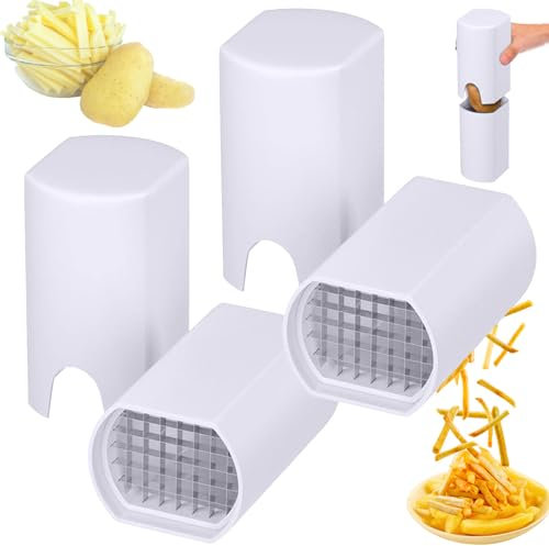 Potato Chipper, French Fry Cutter for Potatoes, Potato Cutter French Fry Cutter, French Fries Cutter, Potato Cutter for French Fries, Rapid Slicer Vegetable Dicer Potato Tool (2 Pack)