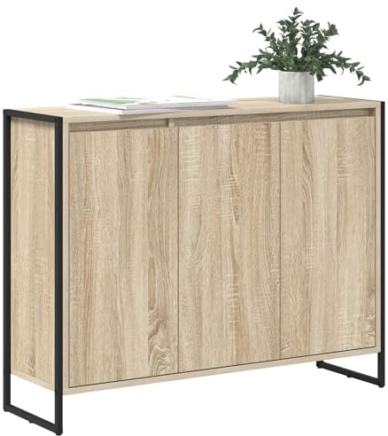 vidaXL Armario Auxiliar Sonoma 96,5 x 30 x 75 cm Madera contrachapada, Mueble Lateral Rectangular para Sala, Durable, Moderno, solución de Almacenamiento y Decorativo