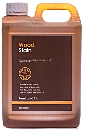 Furniture Clinic Wood Stain (Mahogany) – Fast Drying, Highly Concentrated, and Easy-to-Apply Wood Stain for All Indoor & Outdoor Wood – Water Based & Non-Toxic – 2.5L