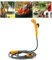 12V Campingdusche mit Tauchpumpe Tragbare Dusche, 12 V KFZ-Adapter, für Camping Garten Auto Outdoor Hundedusche, inkl. 2m Schlauch udn 5m Stromkabel Outdoor Brause für Auto Garten Haustier