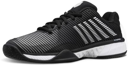 K-Swiss Men's Sneaker Tennis Shoe, Black/White/Highrise, 10.5 UK