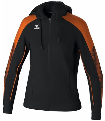 Erima Veste d'entraînement EVO STAR avec capuche (1032441) Femme, noir/orange, 44