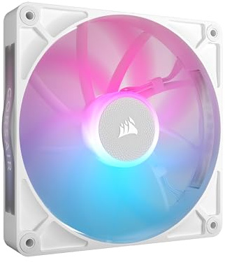 Corsair iCUE LINK RX140 RGB 140mm PWM-Lüfter - Magnetisches Kuppellager - Einzelner Lüfter - Weiß