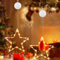 Joomer 2 Stück LED Sterne Weihnachtsbeleuchtung, 8 Modi Fenster Deko Lichterkette Batteriebetrieben Timer mit Saugnäpfe, 20 LED Weihnachtsstern Innen für Balkon Hochzeit Party, Warmweiß