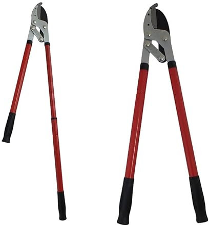 HomeVibe 24-37 Heavy Duty Lever Action Anvil Lopper with Telescopic Extending Handles - Powerful Pruning Tool for Branches & Thick Stems