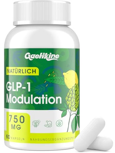 GLP-1 Modulation 750 mg Hochdosiert, Natürliches GLP-1 mit Synbiotika, Hopfenblütenextrakt und Eriocitrin, Vegan (60 Stück (1er Pack))