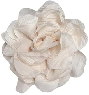 6,3 Pouces Broche Fleur Rose Grand Format En Tissu Fait Main – Épingle Décorative Pour Manteau, Sac Et Chapeau – Accessoire Chic Pour Soirée Ou Mariage – Chic Cadeau Femme (Beige léger)