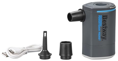 Bestway PowerTouch Pocket Rechargeable Electric Air Pump, Lightweight, Portable with USB Charging