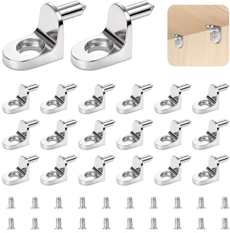 NUTKIT 20 Stück Bodenträger,5mm Regalbodenträger L Form, Metall Regalträger