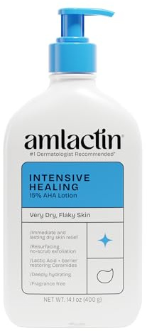 AmLactin Rapid Relief Restoring Lotion + Ceramides, 14.1 Ounce with Pump, Paraben Free