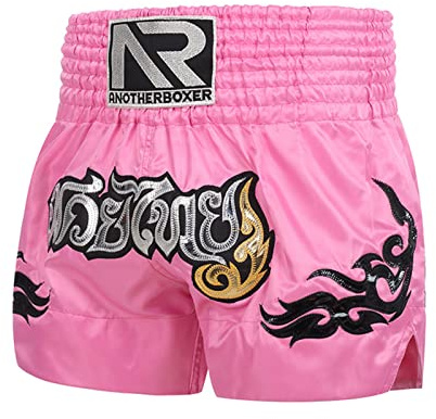 ZHOUBA Short de boxe, haute élasticité, respirant, cordon Muay Thai, Kickboxing pour adultes et enfants, short de combat pour homme