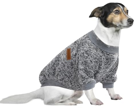HuaLiSiJi 5XL Maglione Cane Taglia Grande Felpe per cani Maglione Labrador Maglia Pile Cane, Bellissimi Colori, Molto Caldo, Facile da Infilare e Togliere (5XL, Grigio)
