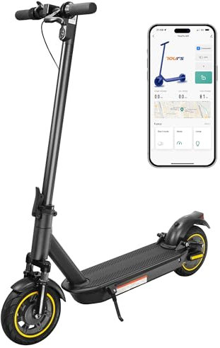 Patinetes eléctricos de 10 Pulgadas para Adultos con Control de aplicación/Sistema de Doble frenado/Amortiguadores Delanteros y Traseros, 60 km de Largo Alcance, Carga de 286 LB