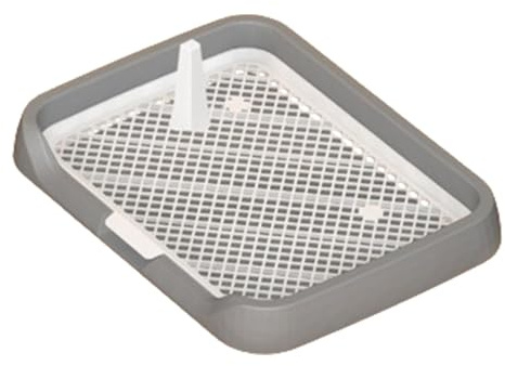 Qurygin Dog Toilet Indoor - Flat Mesh Grids Potty Tray Pee Pad Dog Toilet | Easy Installation Reusable Pet Potty Supplies, Pee Holder with Removable Column for Dogs, Puppies, Pets