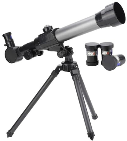 Kinder-Teleskop - Astronomie-Teleskop | Astronomie Anfänger mit Stativ | Tragbares optisches Teleskop Astronomie | Refraktor Teleskop | Optisches Refraktor Teleskop mit HD Okular zum Beobachten von