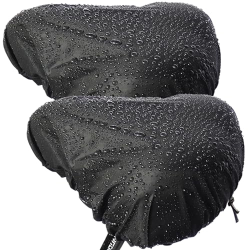 JIAJUNFS Bicycle Seat Cushion Waterproof Protective Cover Seat Cover Dustproof Rainproof Sunproof Windproof Washable Suitable for Women Men City/Mountain Bike Pack of 2
